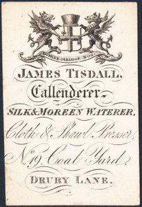 Handelskaart, James Tisdall door English School