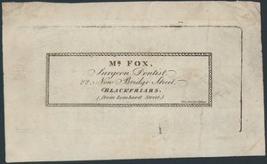 Handelskaart, Mr Fox door English School
