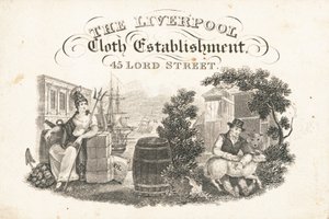 Handelskaart, The Liverpool Cloth Establishment door English School