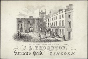 Handelskaart voor J L Thornton door English School