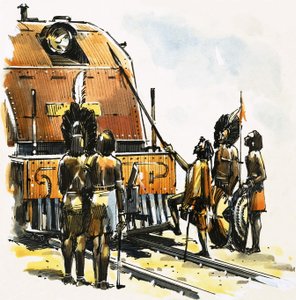 Trein met Afrikanen
