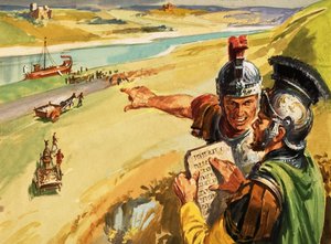 De weg van Trajanus wordt aangelegd langs de Donau