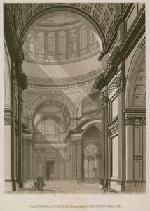 Transept van St Pauls Kathedraal Londen, vanaf de noordelijke ingang door English School