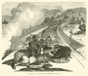 Transport van het Pruisische Ambulancekorps, november 1870 door English School