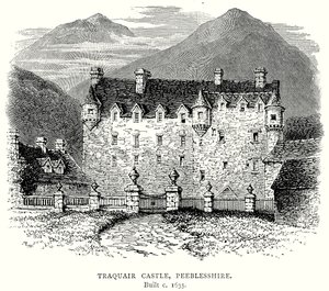 Kasteel Traquair, Peeblesshire (gravure)