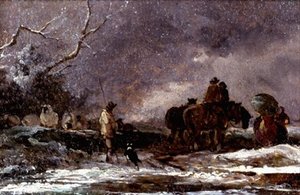 Reizigers in een Sneeuwstorm door English School