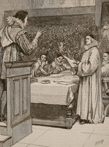 Proces van Buckingham, illustratie uit Cassells Geïllustreerde Geschiedenis van Engeland door English School