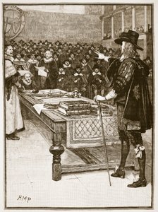 Proces van Charles, illustratie uit Cassells Illustrated History of England door English School
