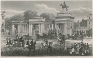 Triomfboog, Hyde Park Corner, Londen door English School