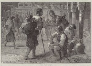 Waterdragers in Tunis (gravure) door English School