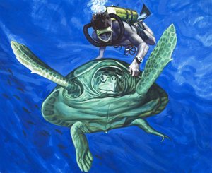 Schildpad met duiker door English School
