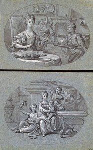 Twee Huiselijke Scènes, ca. 1725