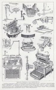Typemachines, mechanisme van enkele standaardmachines door English School