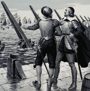 Ongeïdentificeerde Militaire Scène door English School