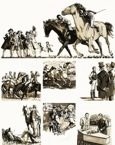 Ongeïdentificeerd verhaal van een jockey door English School