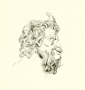 Vereniging van een menselijk gezicht met dat van een geit, uit de Villa Albani
