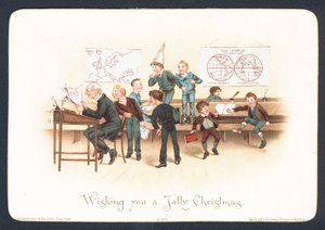 Ongehoorzame Studenten in het klaslokaal, Kerstkaart