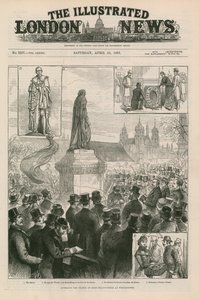 Onthulling van het standbeeld van Lord Beaconsfield in Westminster door English School