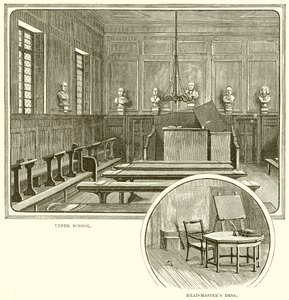 Bovenbouw. Bureau van de hoofdmeester door English School