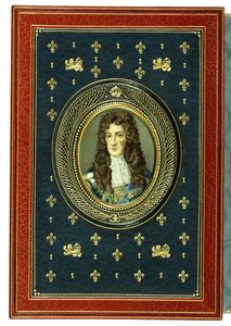 Bovenste omslag, met ovaal portret miniatuur van Charles II, 1902