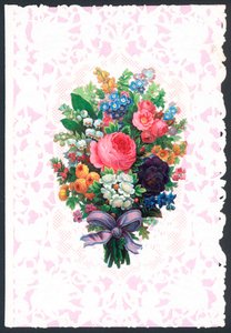 Valentijnskaart met bloemen