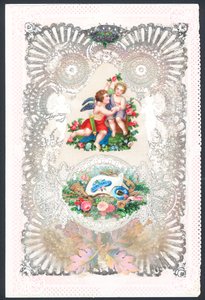 Valentijnskaart met Cupido door English School