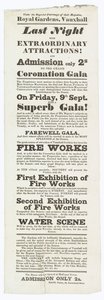 Vauxhall Gardens, Advertentie door English School