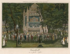 Vauxhall Gardens, Londen, op een gala-avond door English School