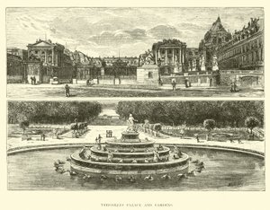 Paleis en tuinen van Versailles door English School