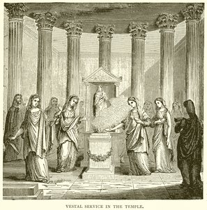 Vestaalse Dienst in de Tempel