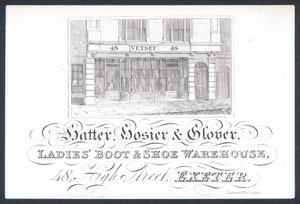 Veysey, hoedenmaker, kousenmaker & handschoenmaker door English School
