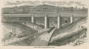 Viaduct over de Great Northern Railway, Londen door English School