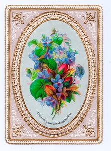 Victoriaanse kerstkaart, c.1880 door English School