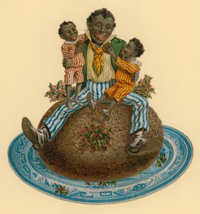 Victoriaanse Kerstpudding Illustratie door English School