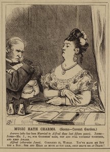 Victoriaans koppel in Covent Garden Opera House, Londen door English School