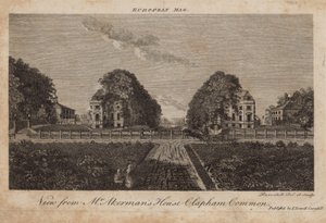 Uitzicht vanuit het huis van de heer Ackerman, Clapham Common, Surrey door English School