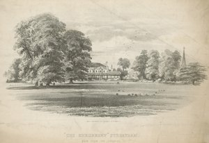 Uitzicht vanaf de gronden van The Shrubbery door English School
