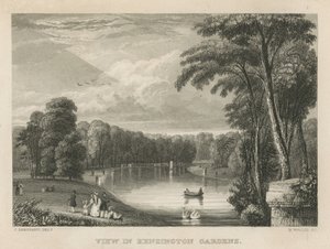 Uitzicht in Kensington Gardens, Londen