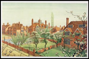 Uitzicht op Bedford Park, 1882