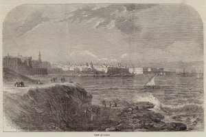 Uitzicht op Cadiz (gravure) door English School
