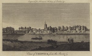Uitzicht op Chiswick vanaf de rivier