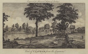 Uitzicht op Clapham vanaf het Common