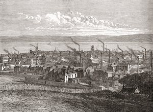 Uitzicht op Dundee, Schotland, uit 