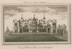 Uitzicht op Holland House, nabij Kensington door English School