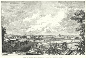 Uitzicht op Leith, vanaf de Easter Road, 1751 door English School