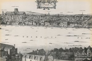 Uitzicht op Londen door Wenceslaus Hollar, 1647