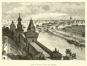 Zicht op Moskou vanuit het Kremlin door English School