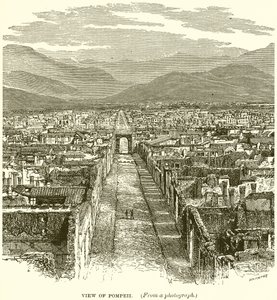 Uitzicht op Pompeii door English School