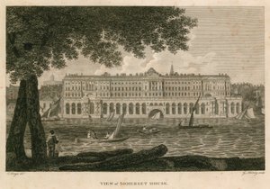 Uitzicht op Somerset House, The Strand, Londen door English School