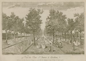 Uitzicht op St Jamess Park, Londen door English School